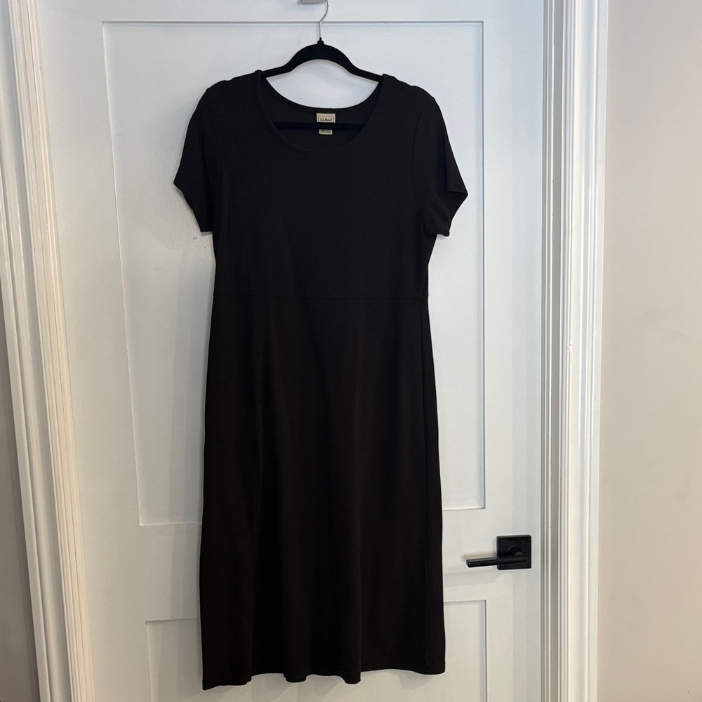 L.L. Bean Black Midi Dress